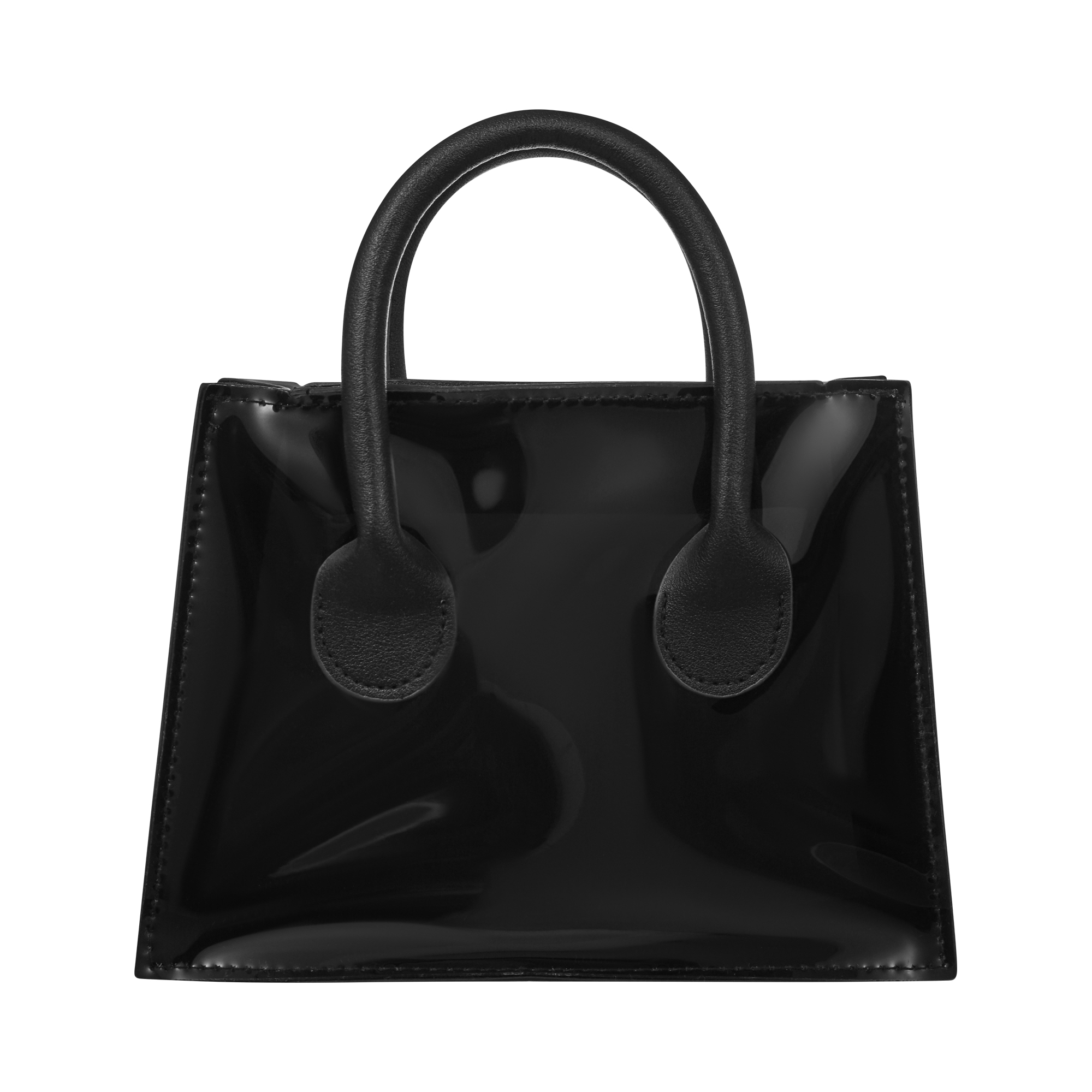 Сумка прозрачная с ремешком, черная