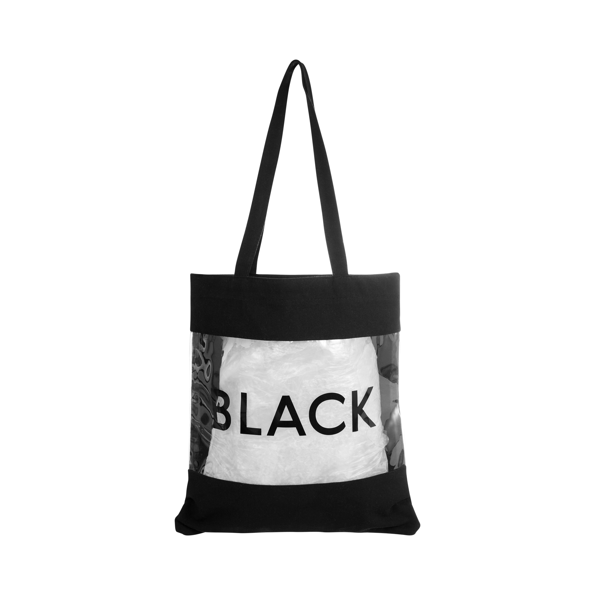 Сумка-шоппер с прозрачной вставкой Black, черная | купить в modi.ru