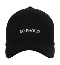 Бейсболка No photos, черная