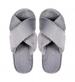 Тапочки меховые, серые, 40-41