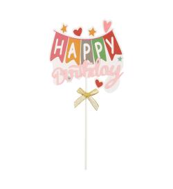 Топпер для торта 'Гирлянда Happy Birthday'