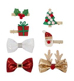 Набор заколок для волос, зажимы, Christmas, 7 шт