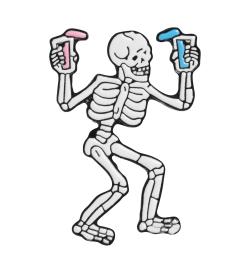 Брошь Party skeleton