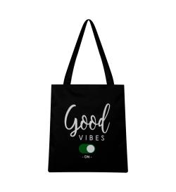 Сумка-шоппер Good vibes on, черная