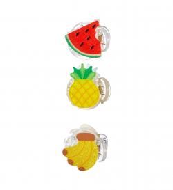 Набор крабов для волос, Fruits, 3 шт