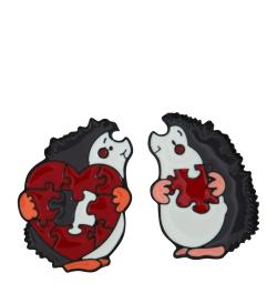 Набор брошей Hedgehogs, 2 шт