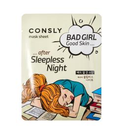 Тканевая маска для лица BAD GIRL после бессонной ночи