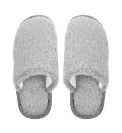 Тапочки меховые, серые, 36-37