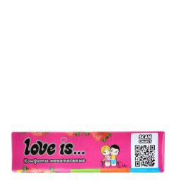 Конфеты жевательные Love is - клубника, 20 г