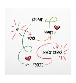 Открытка 10х10см 'Твое присутствие'