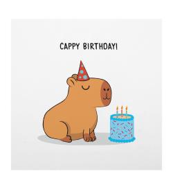 Открытка 10х10см 'Cappy birthday'