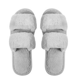 Тапочки меховые, серые, 38-39