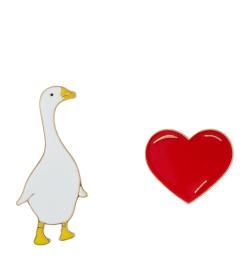 Набор брошей Duck heart, 2 шт