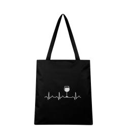 Сумка-шоппер Wine beat, черная