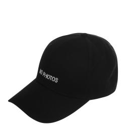 Бейсболка No photos, черная
