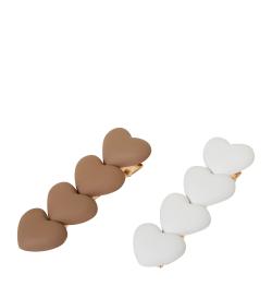 Набор заколок для волос, зажимы, Hearts, 2 шт