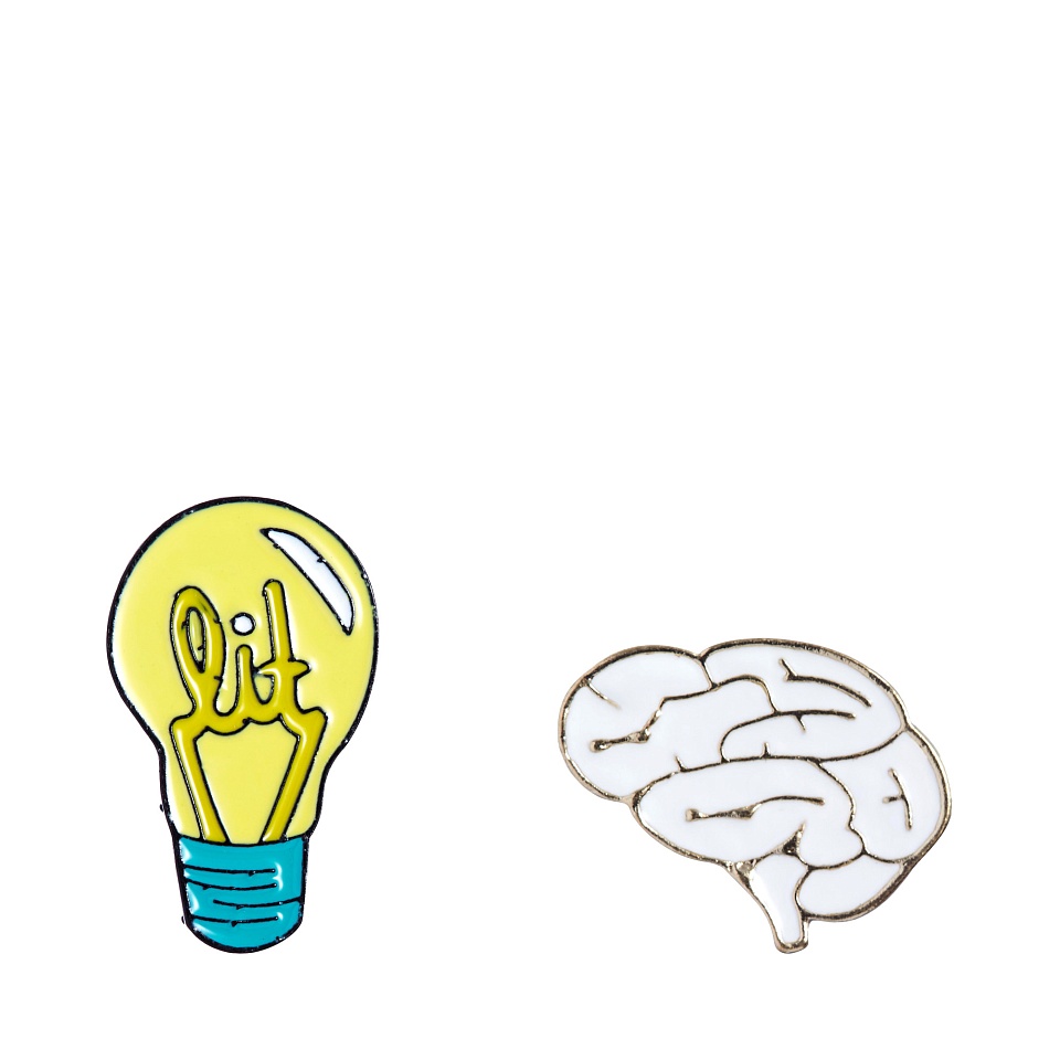 Набор брошей Brain, 2 шт, фото 