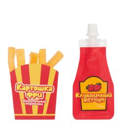 Мармеладная картошка фри с клубничным соусом, 79г