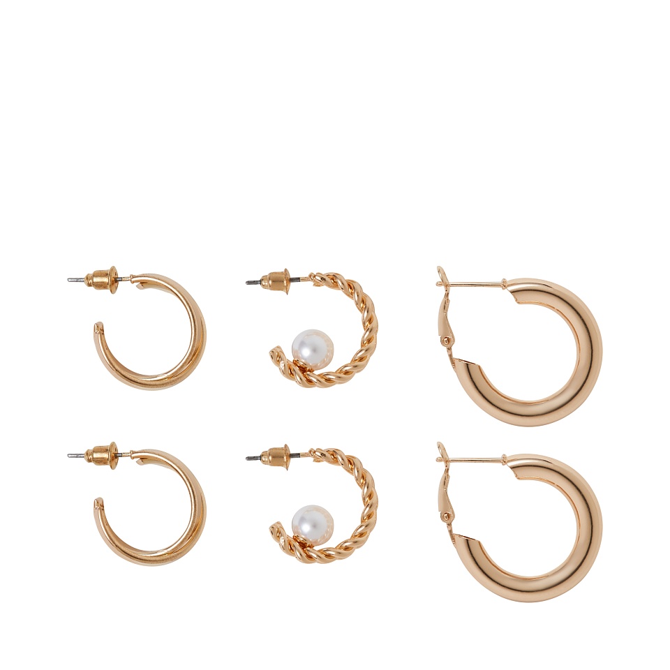 серьги кольца 6 пар 5114710. сережки 3 пары. кольца страдивариус. эйвон серёжки гвоздики. набор невидимок цвет золотистый.