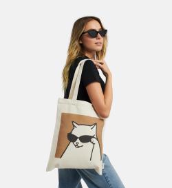 Сумка-шоппер Stylish cat, черная