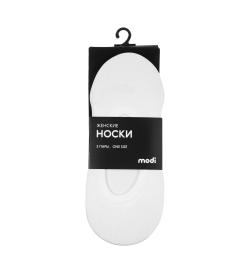 Носки женские подследники, белый, 3 пары