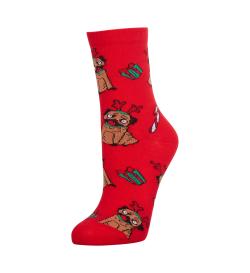 Носки женские Christmas Pug, 1 пара