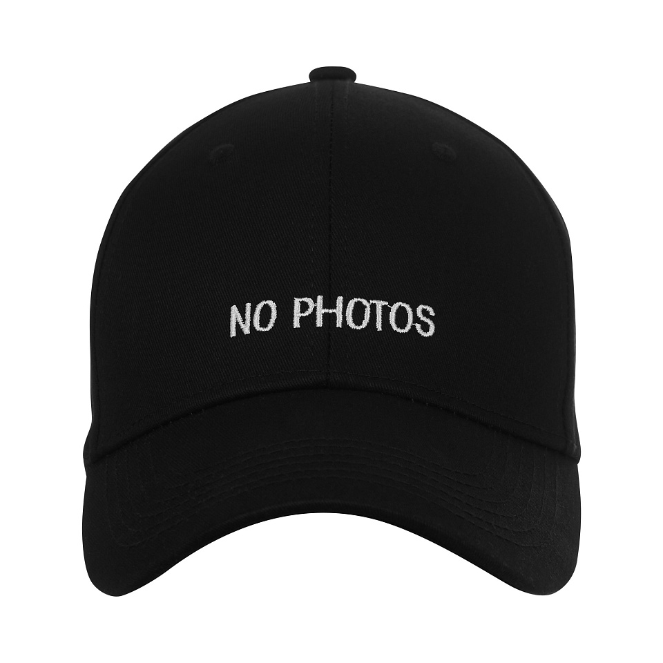 Бейсболка No photos, черная