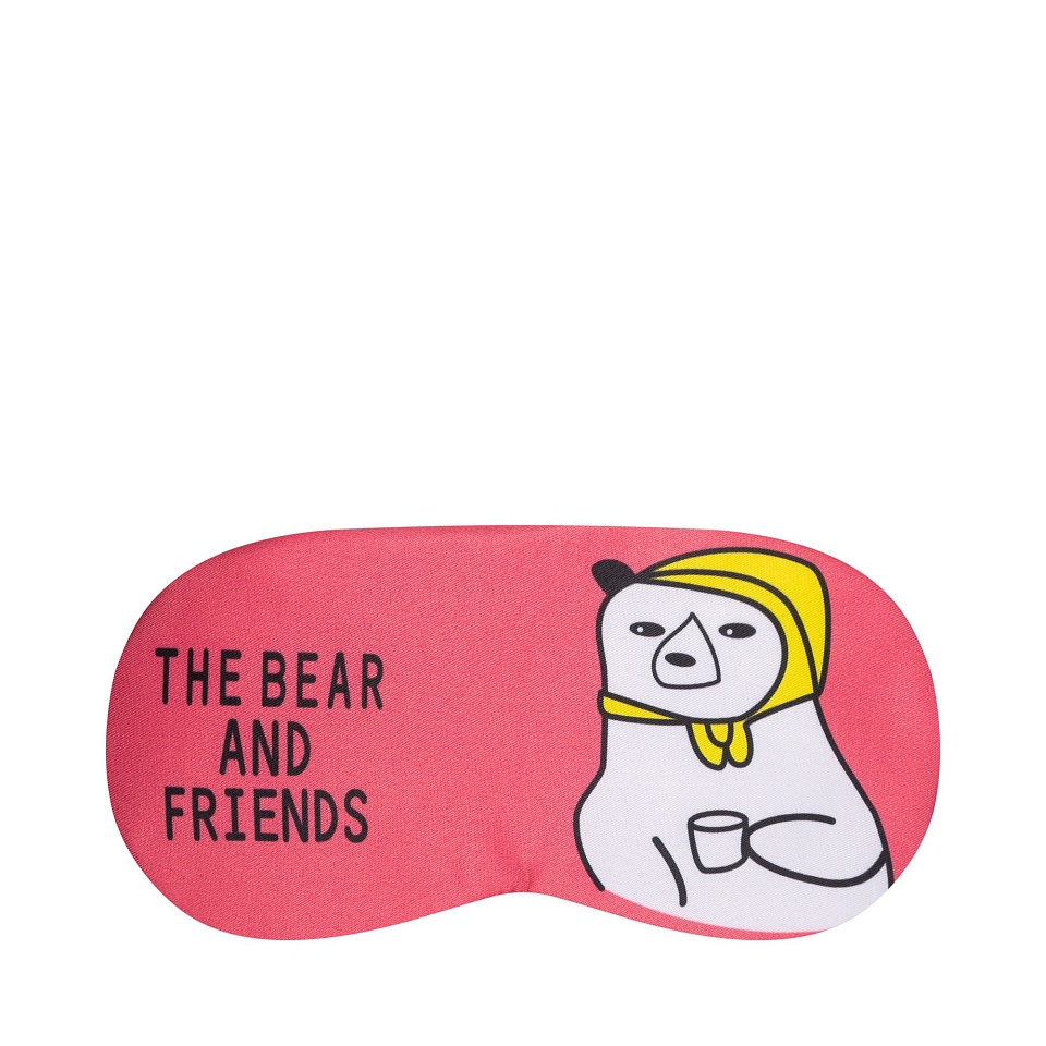 Маска для сна с охлаждающим гелевым вкладышем 'The bear and friends', фото 